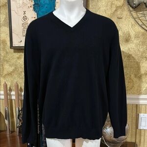 Jos. A. Bank Men's Dark V-Neck Cashmere Sweater. Size XL